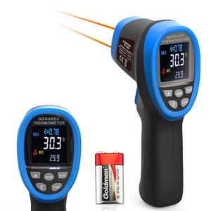 BTMETER BT-1800C Pyrometer -58F ~3272F (-50~1800) IR Temp Gun, D:S 50:1 High Temperature Infrared Thermometer for Industrial HVAC Forge Furnace Metal Smelting (NOT for Human Temp)