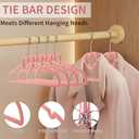 44 Pack Velvet Pink Hangers, Cute Heart Clothes Hangers with 360 Degree Swivel Hook, Non-Slip Thin Felt Hanger for Adult, Coat, Dress, Shirt, Jacket, Pants in Closet