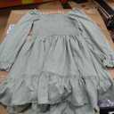 Blibean Girls Long Sleeve High-Low Hem Dress Fall Boho Ruffle Casual Tween & Teen, Wedding Guest, Christmas, Fall, Holiday, Formal, Party, Square Neck, Spring, Above Knee Midi A-Line, Size 10Y-11Y