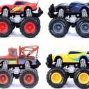 1/45 Big Wheel and his Friends Metal Toy car,Friction Driven car Toy,4 Pack, 4.2 inches