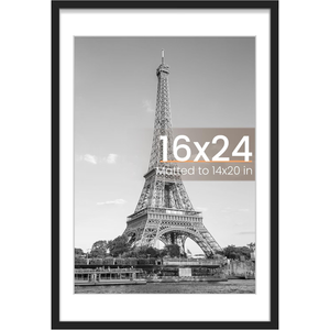 upsimples 16x24 Picture Frame, Wall Decor Poster Frames, Black 1 Pack