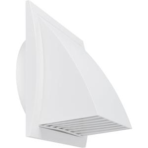 Repa Market 6 Inch White Dryer Vent Hood - Duct Cover for Walls - ABS Plastic Protection Hood With Rain Cover and Backdraft Damper - Exhaust and Dryer Vent Covers for Indoor & Outdoor Use