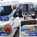 26Ft Reach Car Wash Kit with 5-20FT Telescopic Extension Pole, Car Wash Brush with Long Handle, Wheel Tire Brush, Car Wash Mop, Mitt, Squeegee for Cleaning Car, SUV, RV, Boats, Solar Panels