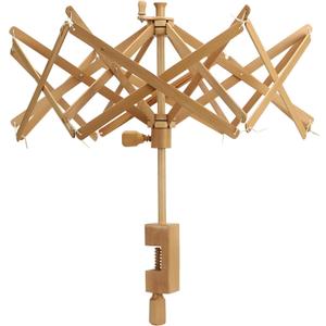 Brainmart Wooden Yarn Swift Umbrella Swift Yarn Winder Knitting Crocheting X-Large Heavy Duty Natural Beach Wood Handmade Swift, Holds up to a 6' Circumference Skein (24 Inch)