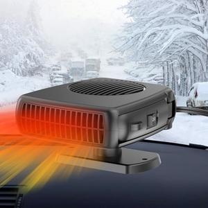 200W Car Heater, 12V Car Heater That Plugs into Cigarette Lighter, Portable Car Heaters and Car Defroster Windshield Defogger (Black)