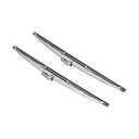 Stainless Steel Polished Silver Wiper Blades, Universal 12in, Rainproof, Sunproof Only 1!