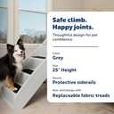 PetSafe CozyUp Folding Dog Stairs, Portable Indoor/Outdoor Pet Steps for Bed, Couch & Car, Grey, 25 Inch (Gray)