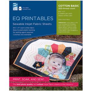 Electric Quilt EQCPFABRC Photo 6pc Printables Inkjet Fabric Sheet, Off-White