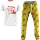 Kellogg's Men's Cheez-it, Eggo & Frosted Flakes 2-pc Lounge Set With Tee & Lounge Pant in Gift Box, XL