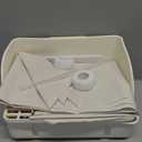 Automatic Parakeet Bird Bath with Pump, Large Bird Shower Fountain Indoor Bathtub with Running Water, Parrot Bath Tub Faucet for Pet Birds, African Grey, Cockatiel, Conure, Budgie, Lovebird (Square - White)