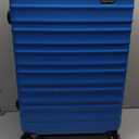 Amazon Basics 3-Piece Set (21", 26", 30"), Hardshell Suitcases With Wheels, Expandable For Up to 25% More Space, With Scratch-Resistant Surface, Four Multi-directional Wheels, Light Blue