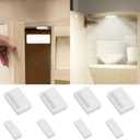 4 Pack Door Open Automatic Turn On Off Cupboard Drawer Closet Light Battery Operated Cabinet Light Stick Led Puck Lights Lighting for Wardrobe Kitchen Basement Trunk Pantry Shelf Hutch Gun Safe (White)