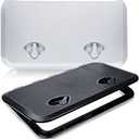 smartmarine 24"x14" Marine Boat Deck Hatch,Boat Access Hatch & Lid, Black/White