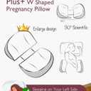 Momcozy Plus W Shaped Pregnancy Pillow for Sleeping - Adjustable Maternity Pillow for Side Sleepers - Portable Wedge Belly Support -Compact Design for Back Belly and HIPS
