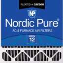 Nordic Pure 20x20x5 (Actual Size: 19 5/8 x 19 7/8 x 4 3/8) Honeywell Replacement Furnace Filters MERV 12 Plus Carbon 1 Pack