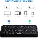 Mini Keyboard with Dual-mode 2.4G/Bluetooth Wireless Keyboard, Ultra-Slim and Portable,Air Mouse Gestures,RGB Backlit,Compatible with Smart TVs/PCs/Tablets/Phones (iOS/Android/Win/Mac) (Update)