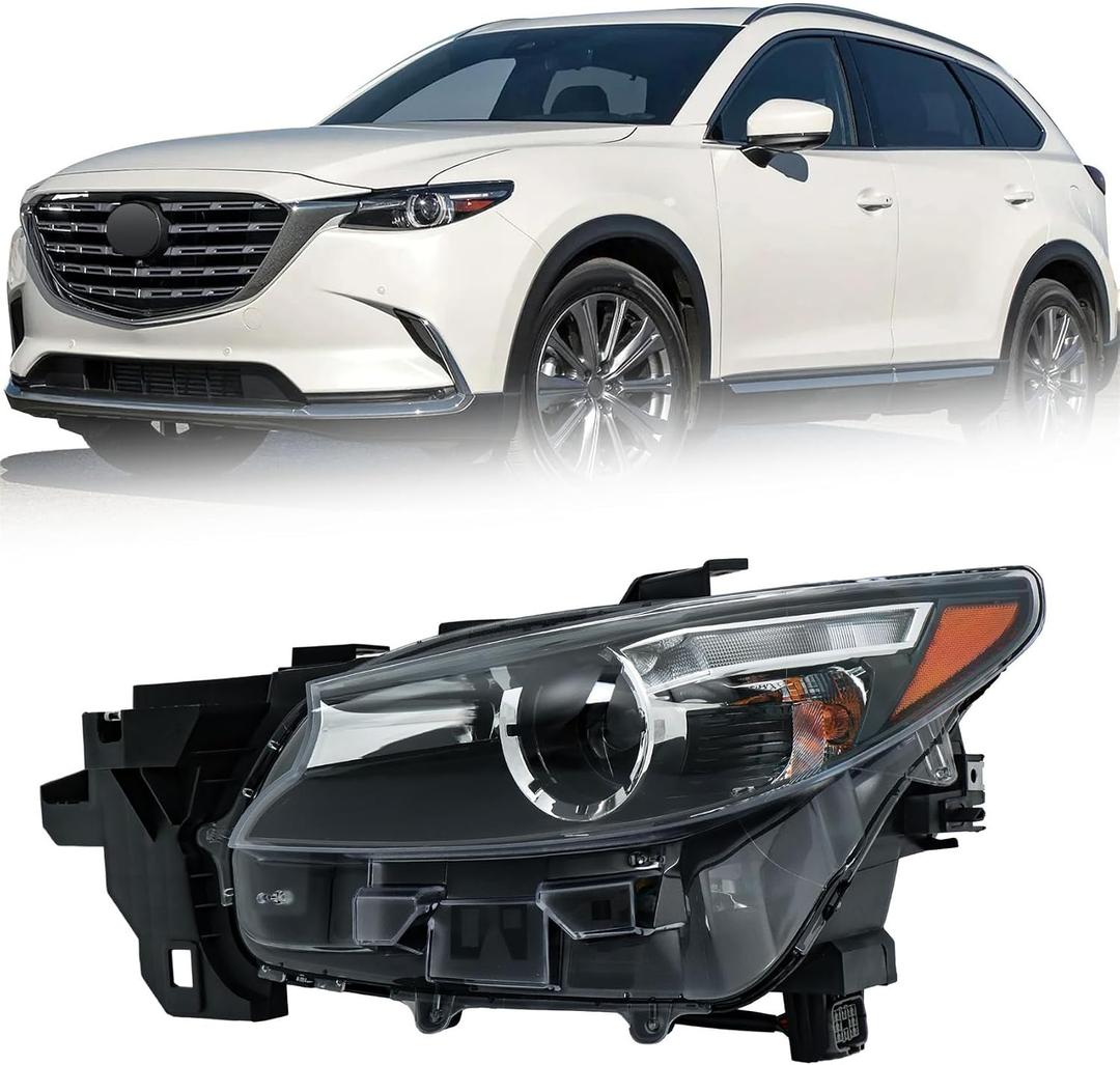 labwork Headlight Assembly Replacement for CX-9 2016-2023 Headlights w/o AFS Projector Set Driver Side LH