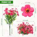 Powbrace Artificial Flowers Outdoor Fake Plants, Faux Silk Flowers Plastic Plants for Outdoors Indoor Outside Front Porch Hanging Planter Window Box Garden Home Spring Decoration, 14 Pack (Mix)