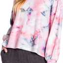 PJ Salvage Women's Loungewear Blurred Lines Long Sleeve Top (Ivory)  S