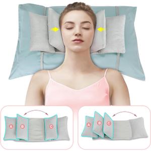 Anti Aging Pillow Beauty Anti Wrinkle for Face Sleeping Neck Stabilizer Back Sleep Trainer Post Face Surgery for Women Wrinkle Prevention Pillow Head Support Positioning Neck Upright Training