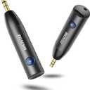 Bluetooth Aux Adapter for Car, Wireless Bluetooth 5.0 Audio Receiver with 3.5mm Jack for Vehicle Truck Home Stereo Speaker Headphone Music Streaming, Handsfree Calling, [1 Piece]