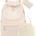 CAMTOP Backpack for School Kids Cute Backpacks for Girls Elementary Lighweight Bookbag with Lunch Box Pencil Case 3 in 1