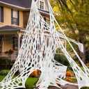 JOYIN 1000sqft Halloween Spider Web Outdoor Decoration, Giant Spider Cobwebs Halloween Decor Outside, DIY Stretchy Flexible Spiderweb Decor for Haunted House Party Decorations Supplies (White)