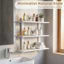 3 Tier Wall Shelves,Decorative Floating Shelf for Wall,Hanging Display Unit, 1 Pack