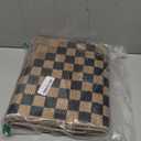 LIVEBOX Easy Jute Runner Rug for Entryway, 2x6 Runner Rug Kitchen Rugs Non Slip, Washable Black Checkered Indoor Runner Rugs for Laundry Room Bedroom, Carpet Runners for Hallway 6ft