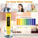 Digital pH Meter Tester Pen for Water, Pre-Calibrated, High Accuracy 0.01, 014 pH Range, Pocket Size for Drinking Water, Pool, Aquarium & Hydroponics (Yellow)