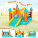 Bounce House for Big Kids Ages 3-10 with Slide & Dual Basketball Hoops | Large 12.5FT Inflatable Bounce House with Hopscotch, Spacious Jumping Area, 550W Blower for Backyard Birthday Parties, Windmill