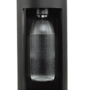 New Mysoda Glassy Design Sparkling Water Maker With 1L Glass & Plastic bottle - Silent Nordic Design Soda Maker Featuring A Sliding Door Opening - No Cylinder Included - Black