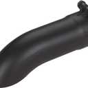 LCGP 2.5 Inch Inlet Turn Down Bolt On Exhaust Tip, Standard 2 1/2 Inch Inside Diameter Turndown Exhaust Tailpipe Tip, Black Powder Coated Stainless Steel, 9 Inch Length