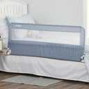 Regalo Safety 54 Extra Long Hideaway Bed Rail Guard for Toddlers, Toddler Bed Rail with Reinforced Anchor Safety System, 20 Tall Bed Safety Rail, Fits Twin, Full & Queen Beds, Gray
