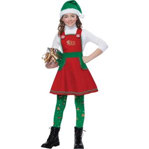 California Costumes girls Elf in Charge (Small-Medium, Red/Green/White)