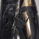 Dog Grooming Kit Clippers, Low Noise, Electric Quiet, Rechargeable, Cordless, Pet Hair Thick Coats Clippers Trimmers Set, Suitable for Dogs, Cats, and Other Pets (Gold)