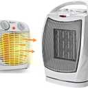 Comfort Zone Fan-Forced Electric Personal Indoor Space Heater. Adjustable Thermostat & Indoor Portable Ceramic Electric Space Heater