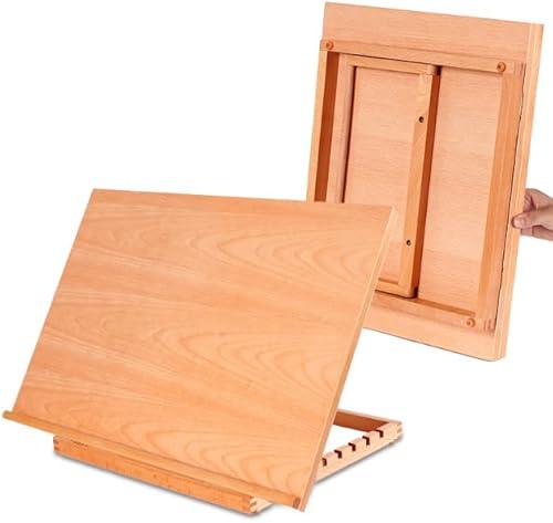 4-Position Wood Drafting Table Easel Drawing and Sketching Board, 16 1/2 Inches by 12 1/8 Inches for Artists, Children, Beginners & Student