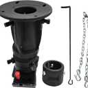 5th Wheel to gooseneck Adapter Camper Hitch Coupler 12"-16" C5G1216 Fifth Wheel to Gooseneck Coupler Towing Adapter Safety Chain Fits for Camper RV Trailer