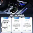 Wireless Carplay Adapter, 2025 Upgrade Converts Wired to Wireless Adapter for iPhone, Auto Connect Dongle for Apple Car Play, Bluetooth No Delay Control for Cars from 2016 and iOS 10+, Silver