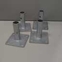 4 PCS Scaffold Base, Galvanized Square Base 4.6" x 4.6" (4 Pack)