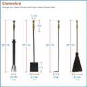 Antique Brass and Black Chelmsford Tool Set
