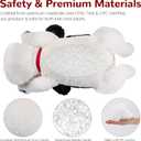 meowtastic Black & White Dog Weighted Stuffed Animals - 28 Inch 5.0 Pounds Weighted Plush Dog Stuffed Animals - Large Stuffed Dog Plush Pillow - Cute Plush Toys Gifts for Kids & Adults (28" 5.0 lbs)