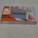 New Upgrade Bread Slicer for Homemade Bread, Bread Slicing Guide Adjustable Width, Foldable and Compact Cutting Guide with Crumb Tray, Suitability for Homemade Bread, Bagels, Cakes White