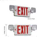 TANLUX Red Exit Sign with Emergency Lights, LED Emergency Exit Light with Battery Backup, UL Listed, AC 120/277V, Commercial Emergency Lights Combo for Business - 1 Pack