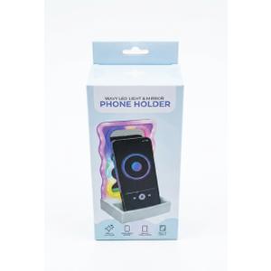 3 x Wavy Led Light & Mirror Phone Holder 