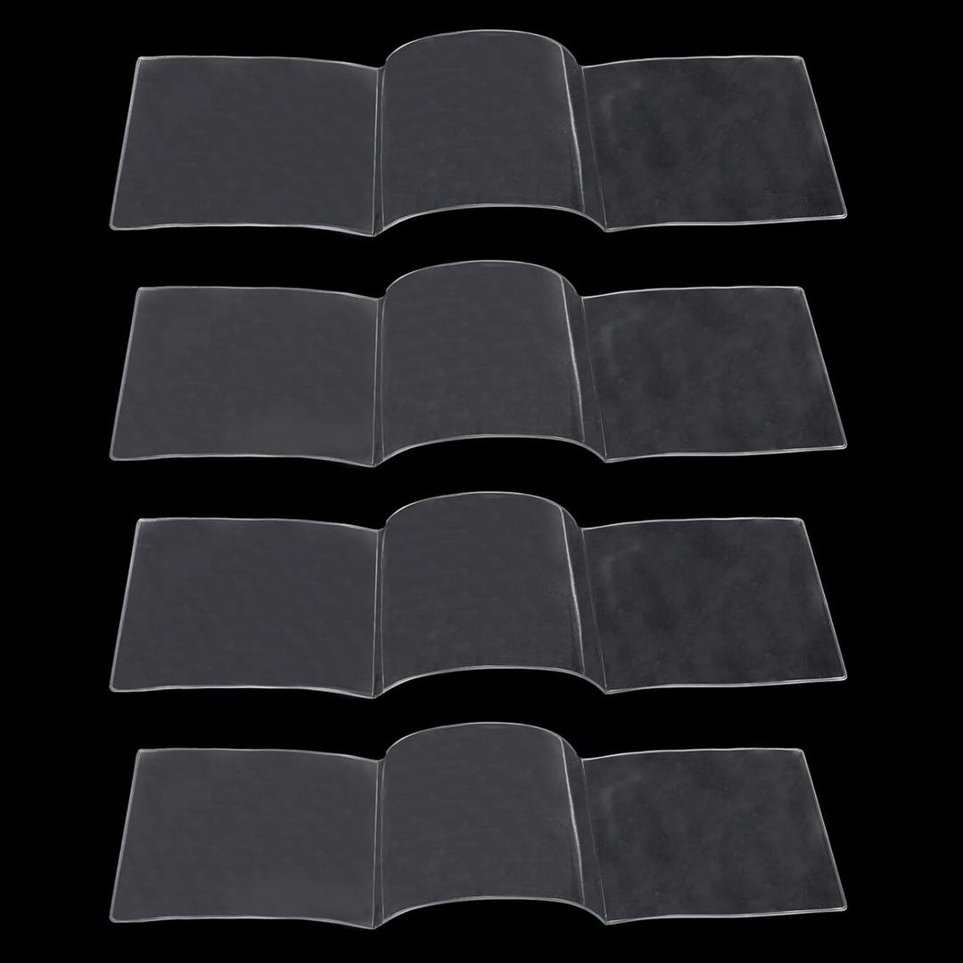 4pcs Mahjong Card Protector Cover, Clear Plastic Mahjong Card Holder Mah Jongg Sleeve Large Size Scorecard for Mah Jong Accessory