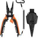 KastKing AeroVice 7.5” Fishing Pliers, 420 Stainless Steel, Uni-Body Construction, Lightweight & Corrosion-Resistant, Multi-Function Jaws, Braid Cutters, Sheath, Lanyard & Carabiner