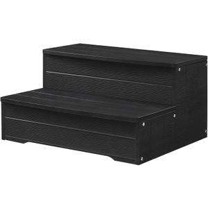 Black Hot Tub Steps,Outdoor Steps with 25 Inch Long, Multi-Purpose Steps for Above Ground Pool, Spa, Deck & Porch Outside, Waterproof Non-Slip.Heavy Duty Spa Steps Werght Capacity 600 LBS