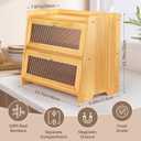 VEDALIO Bread Box For Kitchen Countertop, Corner Breadbox, Bread Boxes for Kitchen Counter Organizer Decor Storage, Wooden Storage Box Breadbox, Housewarming Birthday Wedding Christmas Gift
